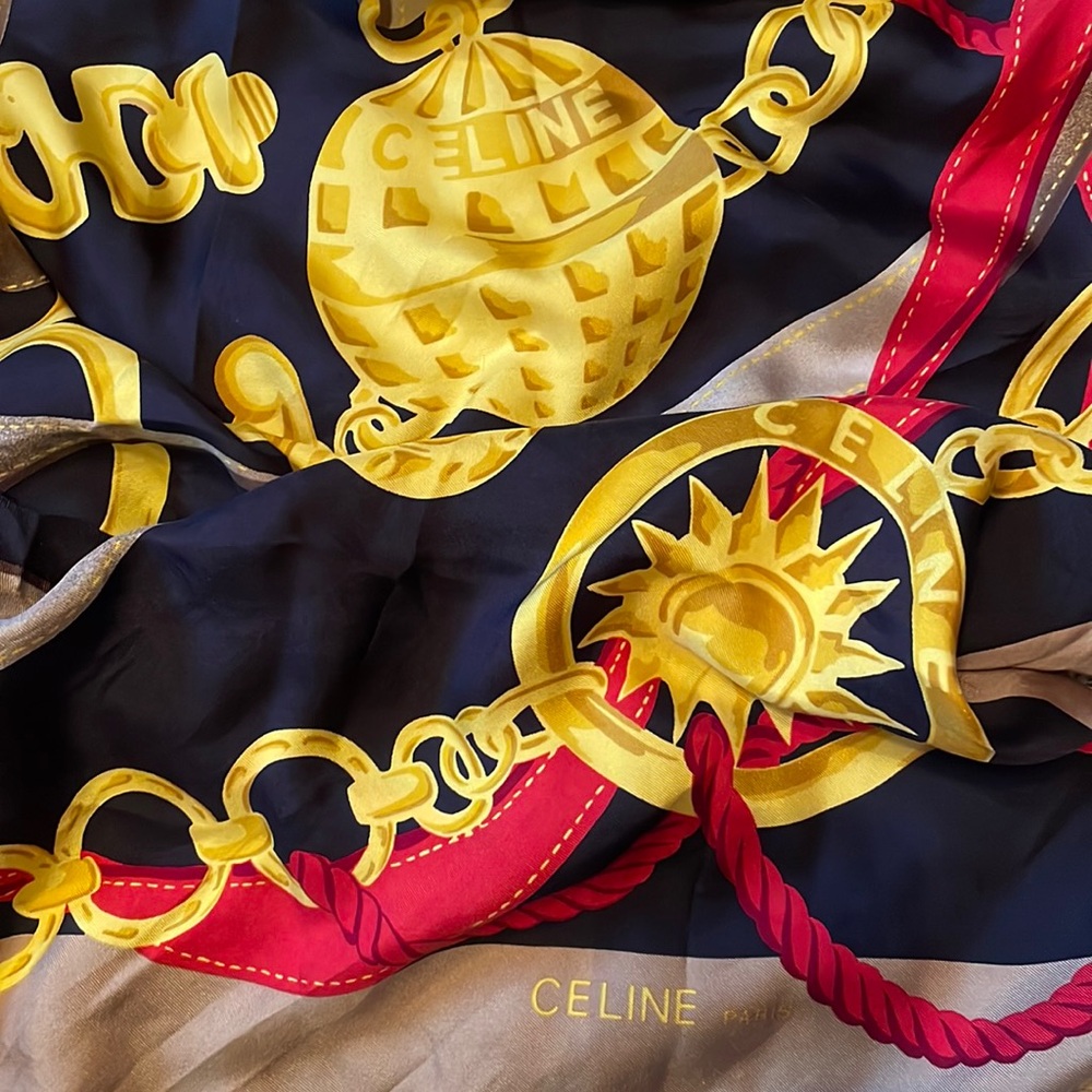 Celine silk large scarf perfect condition